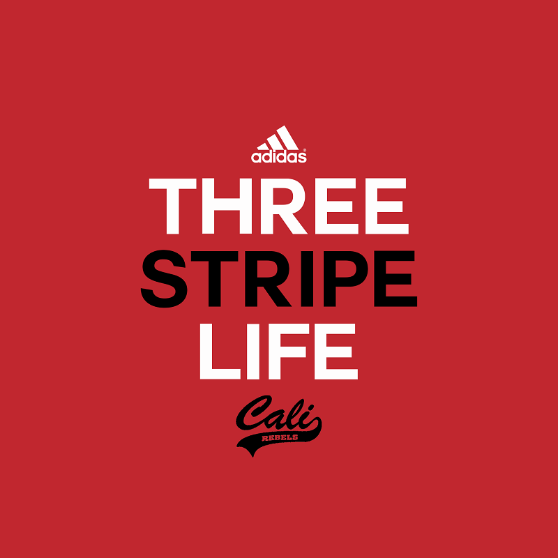 Three Stripe Life T Shirt - Cali Rebels 